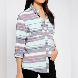 BDG Frankie Striped Soft Cotton Button Down Casual Shirt Small Like New